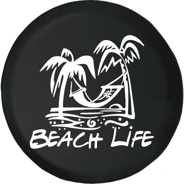 Beach Life Palm Trees Spare Tire Cover fits Jeep RV & More 28 Inch ...