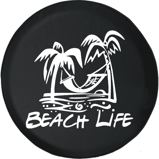 Beach Life Palm Trees Spare Tire Cover fits Jeep RV & More 28 Inch