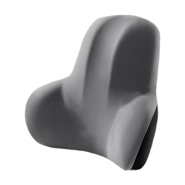 Almohada de apoyo para la espalda del coche, adorno transpirable, soporte para la espalda para juegos Gris