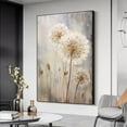 thumbnail image 5 of Blossom Dandelion Textured Oil Painting on Canvas Large Wall Art Abstract Flower Art Handmade Painting Wall Decor Living Room Decor, 5 of 9