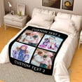 thumbnail image 5 of Custom Blanket with Photos Text Customized Blanket Personalized Flannel Throw Blankets for Adult Kid Birthday Christmas Fathers Mothers Valentines Day Customized Gift Blankets, 5 of 5