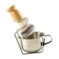 thumbnail image 2 of TISHITA Brosse de Rasage pour Hommes Gobelet de Rasage avec Support Manche en Bois pour pour Soins de la Barbe Style Robuste B, 2 of 8