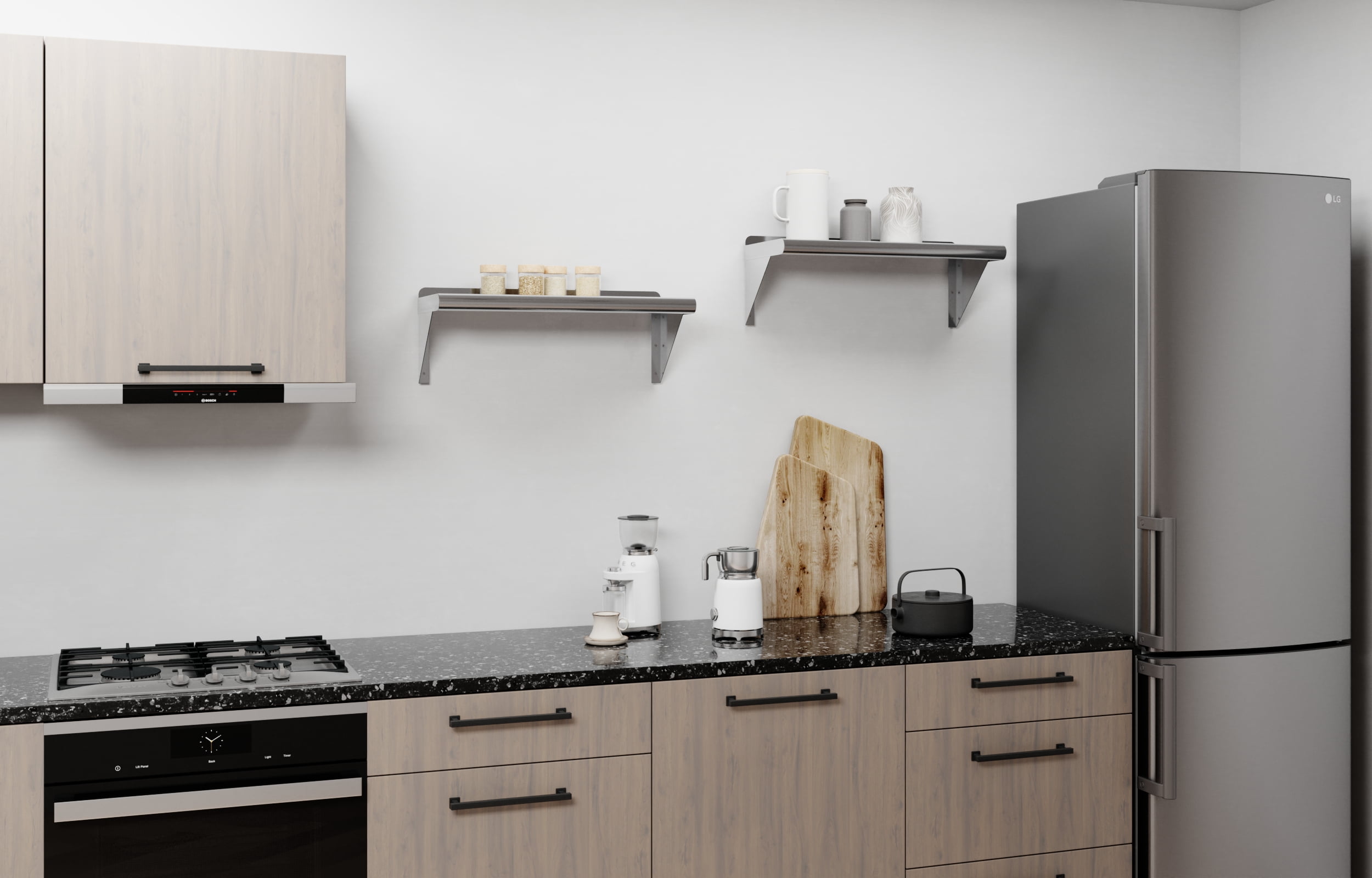 AmGood 10 in. x 24 in. Stainless Steel Wall Shelf | NSF Certified | Appliance & Equipment Metal Shelving | Kitchen, Restaurant, Garage, Laundry, Utility Room