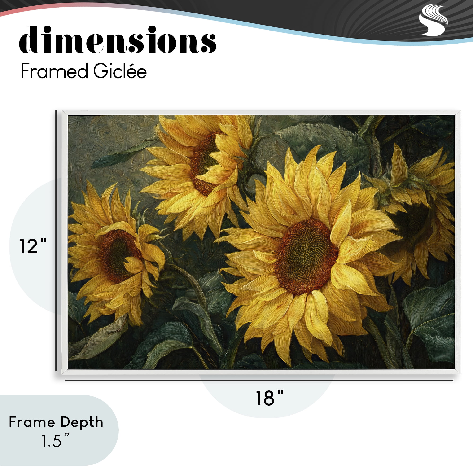 Stupell Industries Sunflowers For The Soul White Framed Giclee Art, design by Tina LeCour