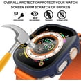 thumbnail image 2 of KOMI 2-Pack for Apple Watch Ultra/Ultra 2 49mm PC All-Around Screen Protector Case, Tempered Glass Screen Protector Case Ultra-Thin for iWatch Ultra/iWatch Ultra 2 49mm Protection Cover Blue, 2 of 5