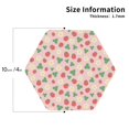 thumbnail image 2 of Yiaed Strawberry And Flowers Print Leather Coasters for Drinks - Cup Coasters Coffee Table Kitchen Table Bar, Home & Office Gifts Handmade Drink Coasters-Hexagon, 2 of 6