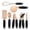 Black, variant on Multicolor Handle 7 Piece Kitchen Gadgets Set Copper Plated Stainless Steel Cutlery on Clearance