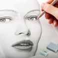 thumbnail image 4 of 29 Pieces Professional Sketching & Drawing Art Tool Kit With Graphite Pencils, Charcoal Pencils, Paper Erasable Pen, Craft Knife-(Without Sketchbook, With Canvas Rolling Pouch）, 4 of 7