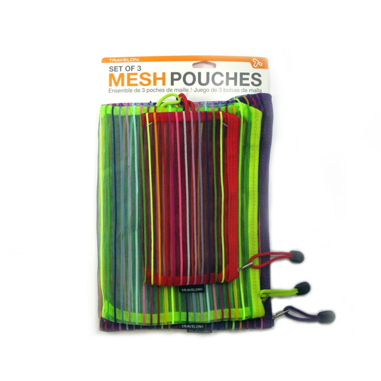  YONBEN Mesh Cosmetic Bag - 3 Size Mesh Makeup Bag Set - Nylon,-  Organizing Bags, Purse Organizer Pouches, Mesh Pouches- Travel Organizer  Bags with Zipper : Beauty & Personal Care