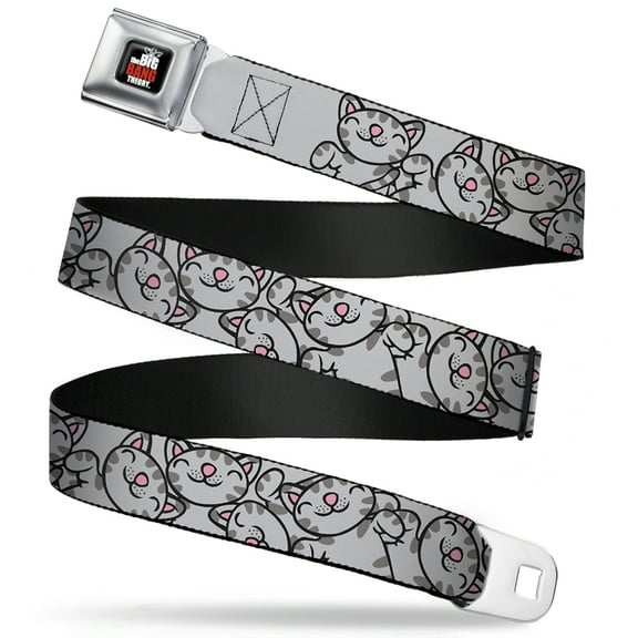 The Big Bang Theory Belt, Seatbelt Buckle Belt, Soft Kitty Poses, 30 to 44 Inches