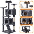 thumbnail image 6 of Alden Design 61.5''H Double Condo Cat Tree with Scratching Post Tower, Dark Gray, 6 of 11