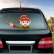 thumbnail image 1 of Rear Windshield Wiper Decal Christmas Snowman Waving Wiper Sign Funny Christmas Animated 3d Sticker (Long Hat Elf), 1 of 4