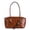 Brown, variant on Women's PU Leather Tote Shoulder Bag Vintage Y2K Trendy East West Handbag Hobo Underarm Purse with Adjustable Strap for Work Casual Travel - Coffee