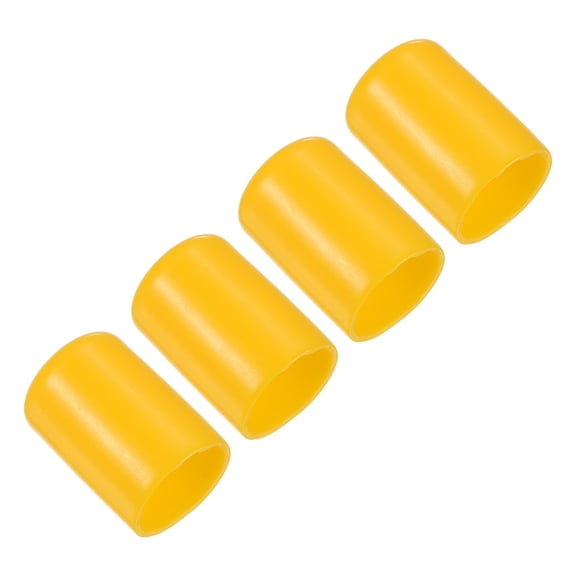 Uxcell 13mm Rubber Pool Tip Cover Billiard Cue Tip Protector Snooker Accessory Yellow 4 Pack
