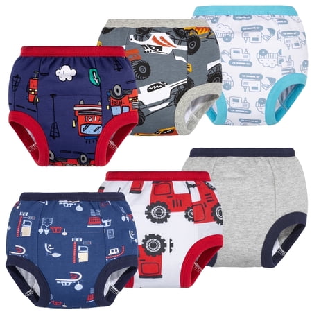 BIG ELEPHANT Toddler Potty Training Pants, Cotton Soft Training Underwear for Boys, 3T