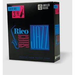 Strength 3 Strength Soft 10-pack Unfiled Rico Select Jazz Alto Sax Reeds 