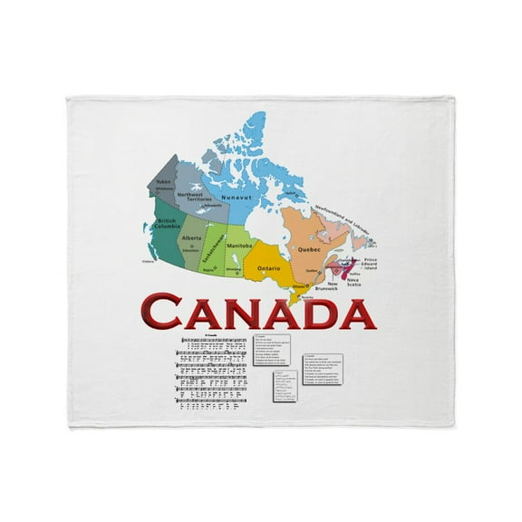 CafePress - O Canada: Throw Blanket - Soft Fleece Throw Blanket, 50"x60" for All Ages