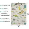 thumbnail image 2 of FMSHPON Hand Drawn Dinosaurs Clipboard Hardboard Wood Nursing Clip Board and Pull for Standard A4 Letter 13x9 inches, 2 of 6