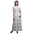 thumbnail image 1 of Bimba Robe Longue d'Été en Rayonne Imprimée Baleine Océan à Manches Kimono avec Fente - Medium, 1 of 6