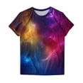 thumbnail image 4 of Craaazy Women's Planets Universe Starry Sky Prints Crewneck Short Sleeve Shirts Gifts, 4 of 6