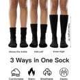 thumbnail image 2 of JIANFANG Slouch Socks for Women, 3 Pairs Soft Cotton Knee High Scrunch Tube Boot Socks, 2 of 8