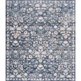 thumbnail image 2 of Crestwood Traditional Oriental 5x7 Navy and Aqua Polyester Indoor Area Rug, 5'3'' x 7', 2 of 6