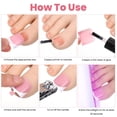 thumbnail image 4 of French Tip Press On Nails 60 Pcs, Medium Square Fake Nails - White Tip Acrylic False Nails for Fingers Toes, Reusable DIY Manicure Kit for Women, 4 of 7