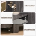 thumbnail image 6 of KeyWhat Modern TV Stand for TVs Up to 80", Storage Cabinet, 6 Compartments, Hidden Handles, 6 of 8
