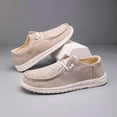 thumbnail image 2 of Men's Canvas Slip-On Loafers Breathable Lightweight Casual Shoes Comfortable, 2 of 4