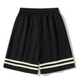 thumbnail image 4 of Antinious Men Solid Drawstring Elastic Waist Classic Style Beach Shorts, 4 of 4