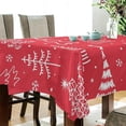 thumbnail image 3 of Coolnut Christmas Tree Tablecloth, Waterproof Washable Polyester Square Table Cover, Durable Tablecloth for Kitchen Dining Table Party Decor, 54"X 72", 3 of 7