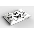 thumbnail image 2 of Ambesonne Animal Pillow Sham 2 Pack, Modern Realistic Art, 30"x20", Black Grey and White, 2 of 3
