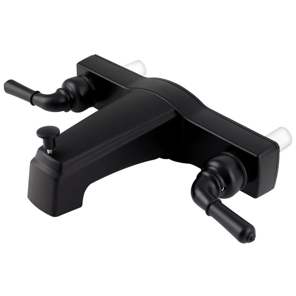 Mobile Home Two Handle 8" Tub Shower Faucet Diverter Black Finish