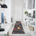 thumbnail image 4 of Yayeee Runner Rug for Bedroom 2'x6' Machine Washable Hallway Non Slip Mat, Black Floral Pattern, 4 of 8