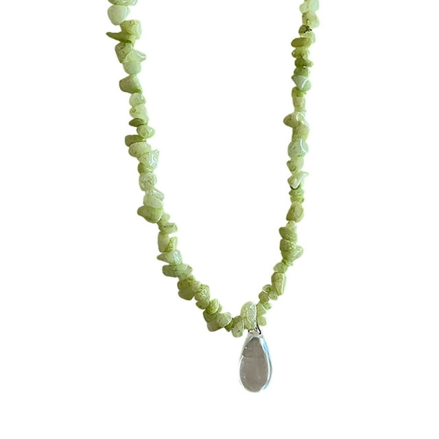 Guardoinrt Se Démarque avec des Pierres Naturelles Irrégulières en Gravier, Collier pour Femmes Convenant aux Occasions Décontractées et Formelles