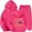 E-106Hot Pink, variant on FAOWME Big Girls Boys Outfits Long Sleeve Letter Print Hooded Sweatshirt And Drawstring Elastic Waist Pants Comfortable Fashion Sets For Casual Daily Wear Black 2-3 Years
