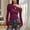 Wine, variant on Oplxuo Womens Sexy Off Shoulder Tops Dressy Long Sleeve Slim Fitted Crop Shirts Casual Pleated Solid Color Going Out Blouses