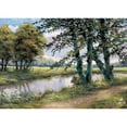 thumbnail image 3 of Withaar, Reint 14x11 Black Modern Framed Museum Art Print Titled - River and trees, 3 of 5