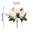thumbnail image 2 of Artificial Flowers Silk Rose Faux Flower Bouquet H andheld Flower for Vase Floral Arrangements Wedding Home Table Decoration, 2 of 5