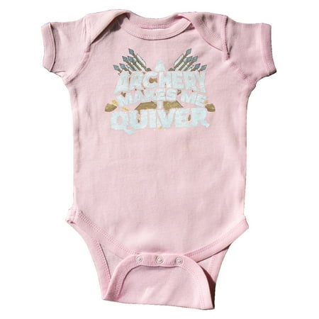 

Inktastic Archery Makes Me Quiver Bowhunting Gift Baby Boy or Baby Girl Bodysuit
