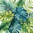 thumbnail image 6 of PIKWEEK Palm Leaves Tablecloth, Tropical Jungle Palm Leaves Design, Round Table Cover White, 6 of 8