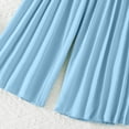 thumbnail image 7 of XXWXYD Girls 2 Piece Outfits Double Breaste𝖽 Lapel Collar Suit Vest and Pleated Wide Leg Pants Sets for Kids 2-9 Years Toddler Girl Vacation Outfits, 7 of 7