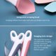 thumbnail image 5 of Espátulas para hornear Toystoory desmontable resistente al calor antiadherente flexible Rosa HA080719-01, 5 of 6
