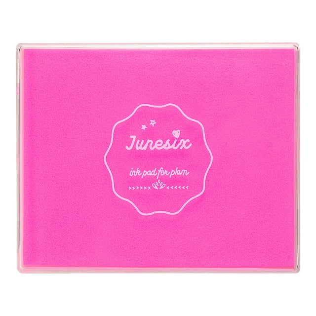 Uxcell Large Radiant Rose Stamp Ink Pad, 3.9x4.7 Inch Washable Craft Finger Stamps Pad for Paper Wood Fabric Inkpad DIY Card Making