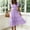 Purple, variant on PRINxy Women's Square Neck Puff Short Sleeve Tiered Midi Dress High Waist A Line Casual Dress for Summer Daily Wear Vacation Khaki L