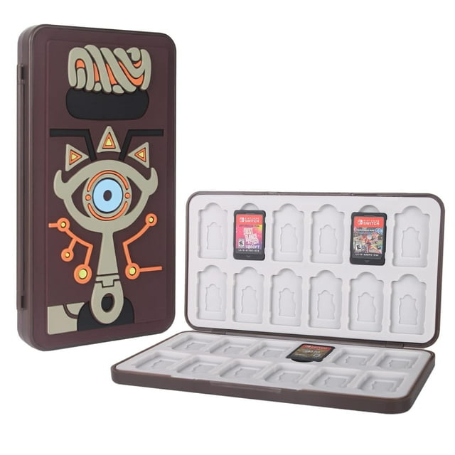 Game Card Case for Switch/SD Cards, Storage 24 Switch Game Cards Portable Holder Pretty Cute Hard Shell with Magnetic Closure