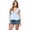 Light blue, variant on Womens Strapless Lace Patchwork Sleeveless Top Deep V Neck Slim Fit Commuter Style Polyester Top S M L