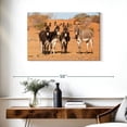 thumbnail image 3 of Elephant Stock Australian Outback Donkeys Wall Art - Horizontal Canvas Wall Art - Living Room Wall Decor - Animal Canvas - Beige And Brown Decor - 36" x 24", 3 of 8