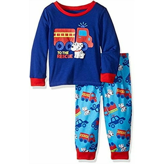 Toddler Boy's To The Rescue Firetruck, Dalmatian Dog Pajama Set, Size 4T