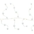 thumbnail image 4 of Northlight LED Pom Pom Christmas Garland Light Set - Cool White - 4.25' Clear Wire - 10ct, 4 of 6